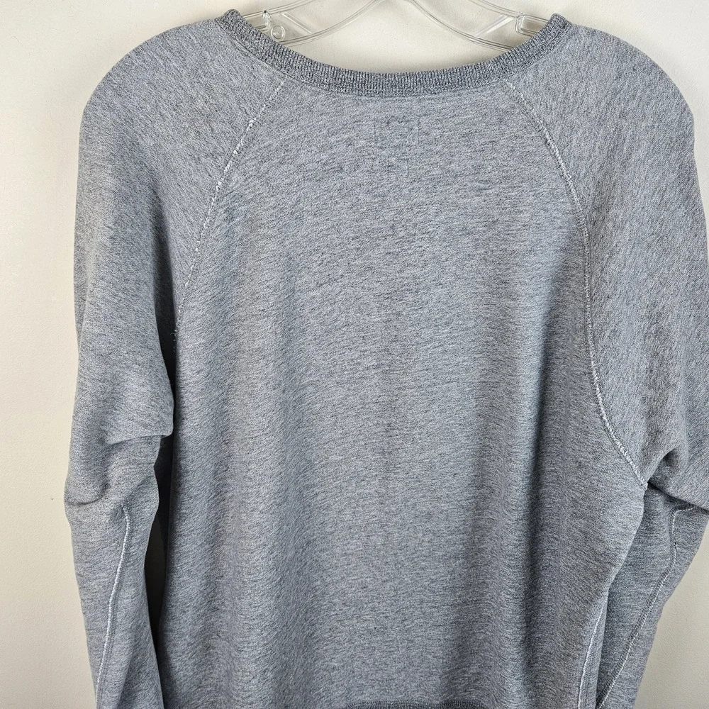 J Crew Vintage Sweatshirt Mens Large Heather Gray Fleece Crewneck Pullover 90s
